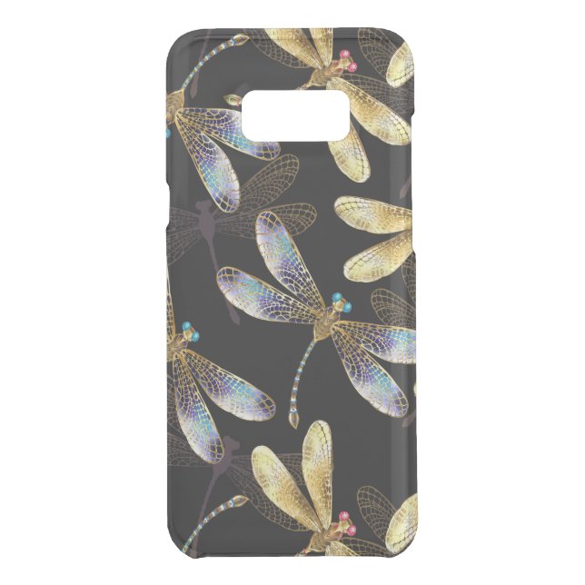 Seamless Pattern with Golden Dragonflies Uncommon Samsung Galaxy Case (Back)