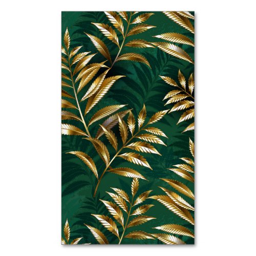 Seamless pattern with golden ferns
