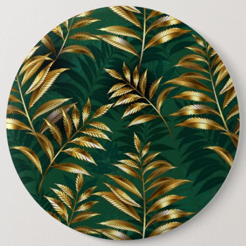 Seamless pattern with golden ferns