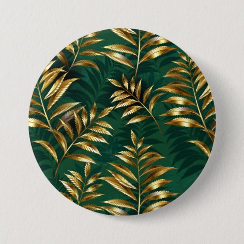Seamless pattern with golden ferns