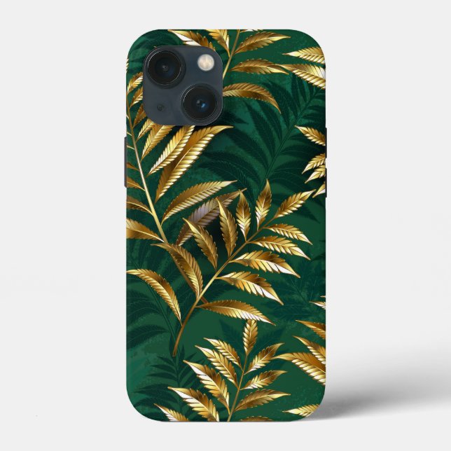 Seamless pattern with golden ferns Case-Mate iPhone case (Back)