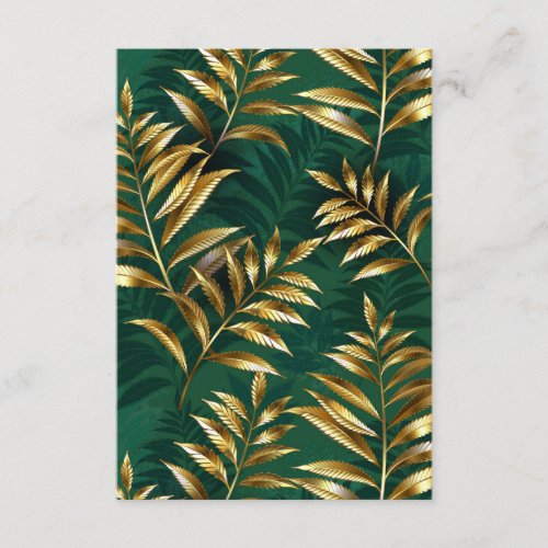 Seamless pattern with golden ferns