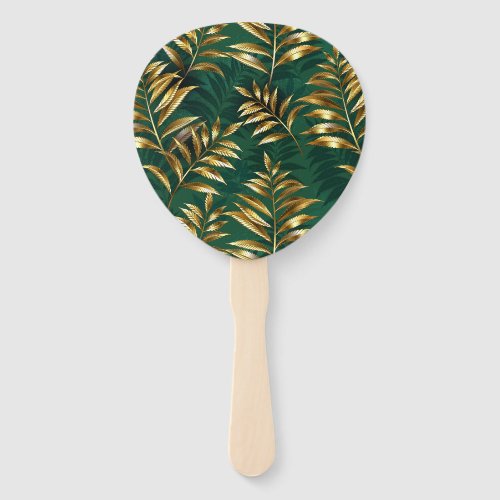 Seamless pattern with golden ferns