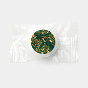 Seamless pattern with golden ferns life saver® mints