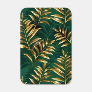 Seamless pattern with golden ferns metal sign