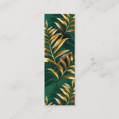 Seamless pattern with golden ferns