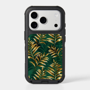 Seamless pattern with golden ferns iPhone 17 pro case