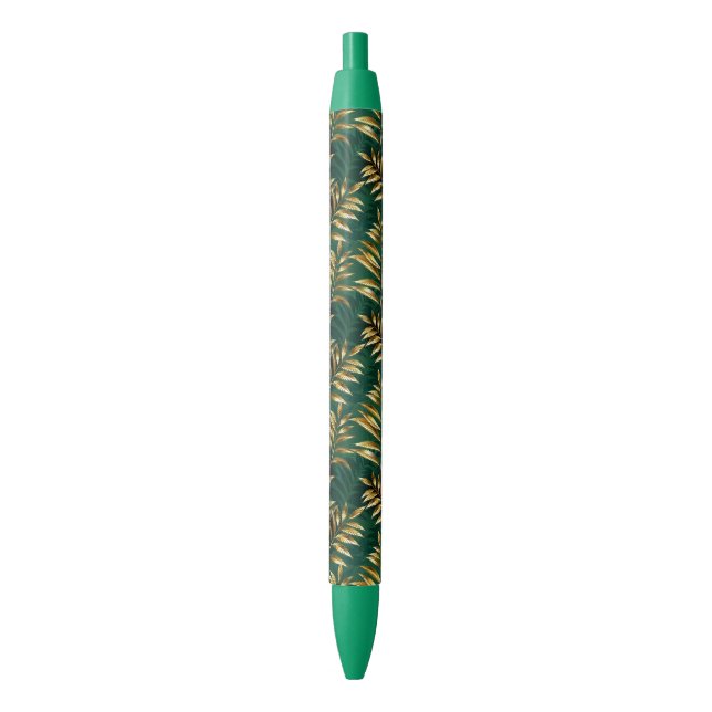 Seamless pattern with golden ferns pen (Front Vertical)