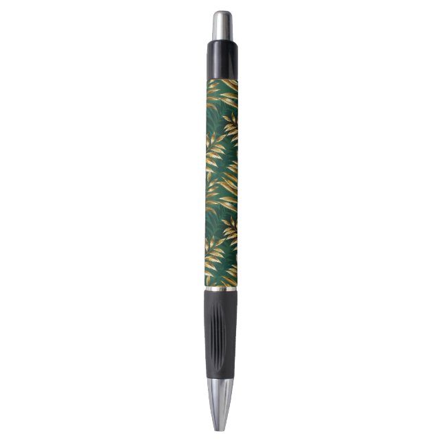 Seamless pattern with golden ferns pen (Front Vertical)