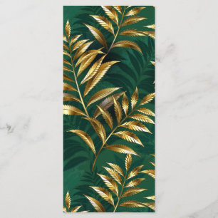 Seamless pattern with golden ferns program