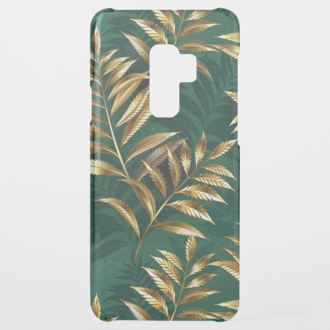 Seamless pattern with golden ferns uncommon samsung galaxy case (Back)