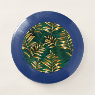 Seamless pattern with golden ferns Wham-O frisbee