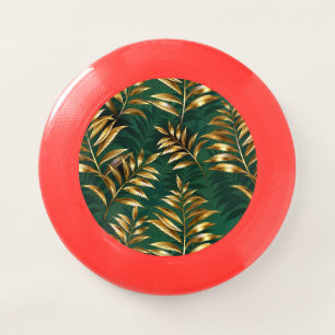 Seamless pattern with golden ferns Wham-O frisbee