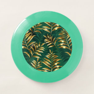 Seamless pattern with golden ferns Wham-O frisbee