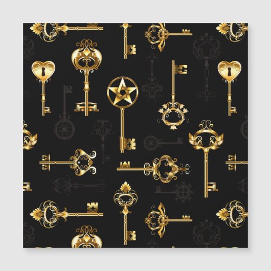 Seamless Pattern with Golden Keys (Front)