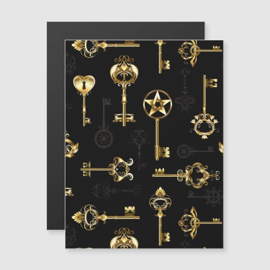 Seamless Pattern with Golden Keys (Front/Back)