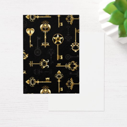 Seamless Pattern with Golden Keys (Desk)