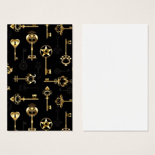 Seamless Pattern with Golden Keys (Front & Back)