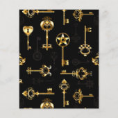 Seamless Pattern with Golden Keys (Front)