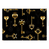 Seamless Pattern with Golden Keys (Front Horizontal)
