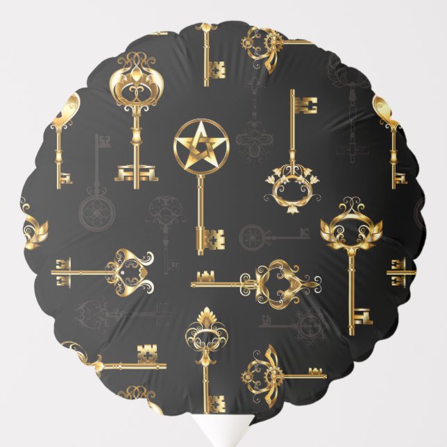 Seamless Pattern with Golden Keys Balloon (Front)
