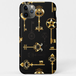 Seamless Pattern with Golden Keys iPhone 11 Pro Max Case