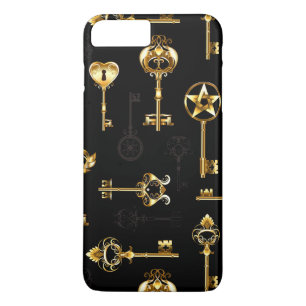 Seamless Pattern with Golden Keys iPhone 8 Plus/7 Plus Case