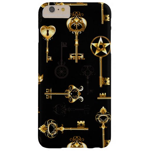Seamless Pattern with Golden Keys Barely There iPhone 6 Plus Case
