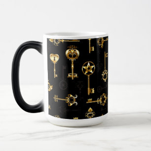 Seamless Pattern with Golden Keys Color Morph Mug