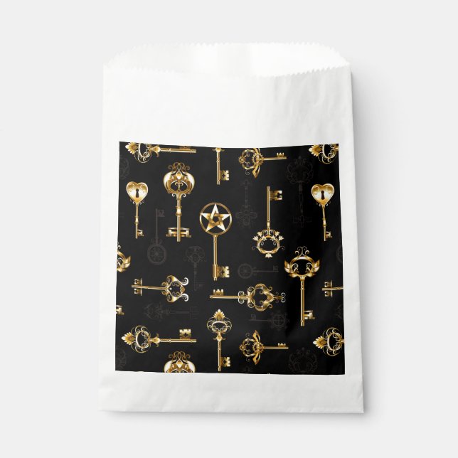 Seamless Pattern with Golden Keys Favor Bag (Front)