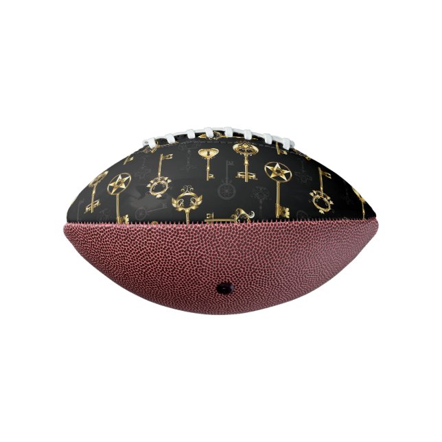 Seamless Pattern with Golden Keys Football (Rotated 270)