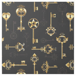 Seamless Pattern with Golden Keys Gallery Wrap