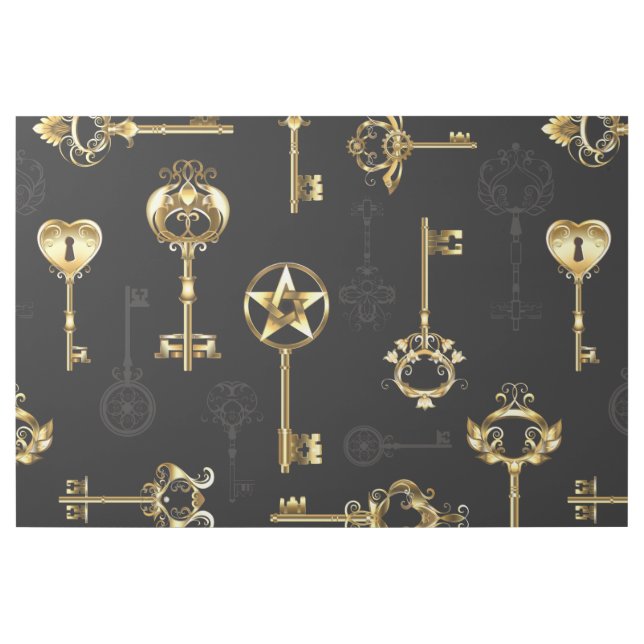 Seamless Pattern with Golden Keys Gallery Wrap (Front)