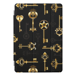 Seamless Pattern with Golden Keys iPad Pro Cover