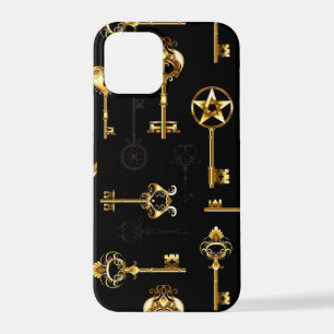 Seamless Pattern with Golden Keys iPhone 12 Pro Case