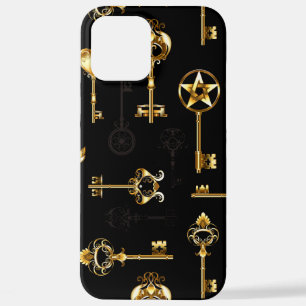 Seamless Pattern with Golden Keys iPhone 12 Pro Max Case