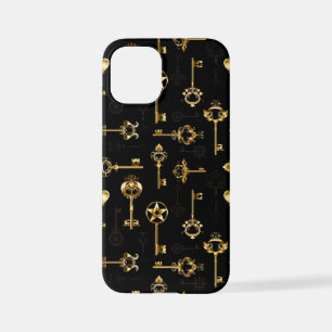 Seamless Pattern with Golden Keys iPhone 12 Mini Case