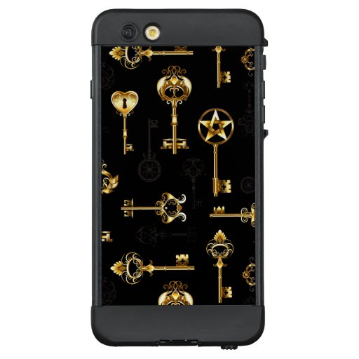 Seamless Pattern with Golden Keys LifeProof NÜÜD iPhone 6 Plus Case