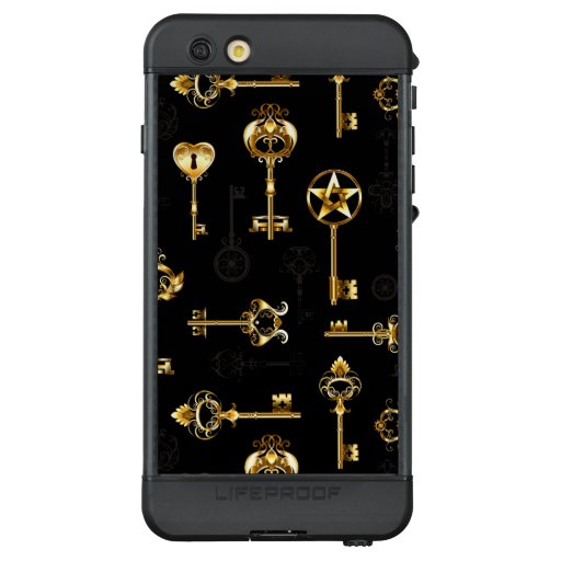 Seamless Pattern with Golden Keys LifeProof NÜÜD iPhone 6s Plus Case