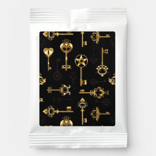 Seamless Pattern with Golden Keys Margarita Drink Mix