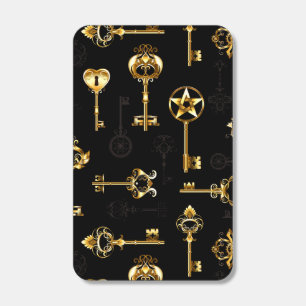Seamless Pattern with Golden Keys Matchboxes
