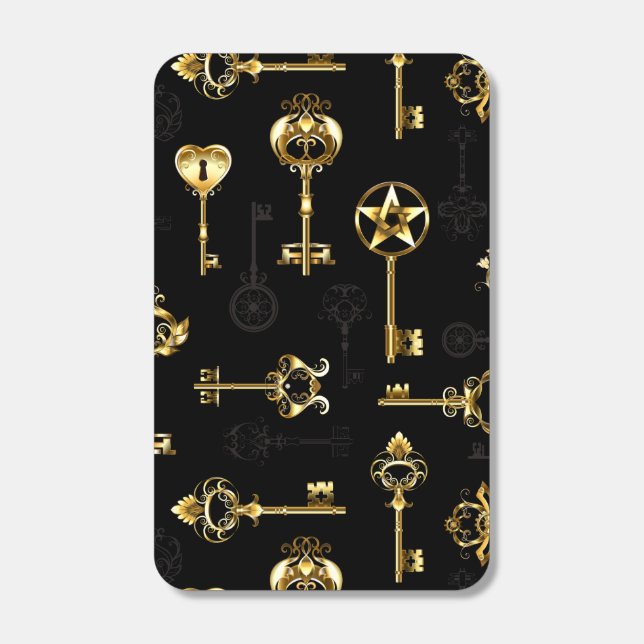 Seamless Pattern with Golden Keys Matchboxes (Front)