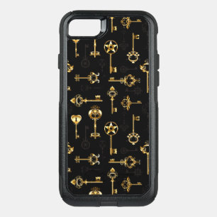 Seamless Pattern with Golden Keys OtterBox Commuter iPhone SE/8/7 Case