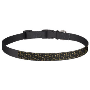 Seamless Pattern with Golden Keys Pet Collar