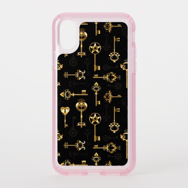 Seamless Pattern with Golden Keys Speck iPhone X Case (Front)