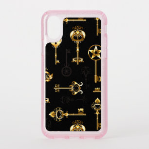 Seamless Pattern with Golden Keys Speck iPhone XS Case