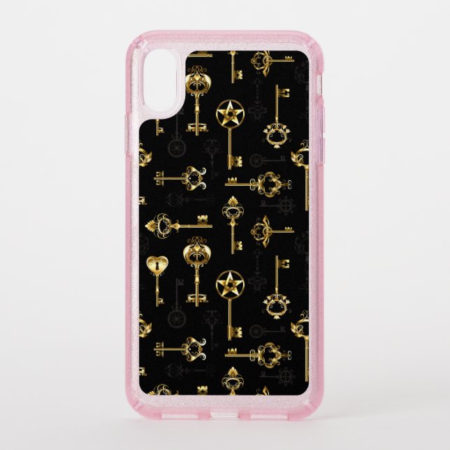 Seamless Pattern with Golden Keys Speck iPhone XS Max Case (Front)