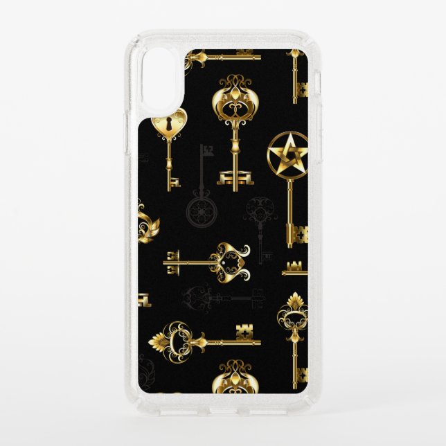 Seamless Pattern with Golden Keys Speck iPhone XS Max Case (Front)