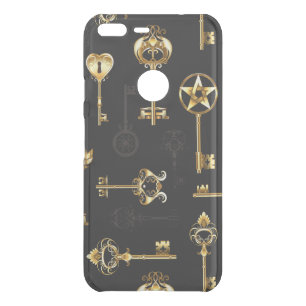 Seamless Pattern with Golden Keys Uncommon Google Pixel XL Case
