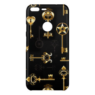 Seamless Pattern with Golden Keys Uncommon Google Pixel XL Case